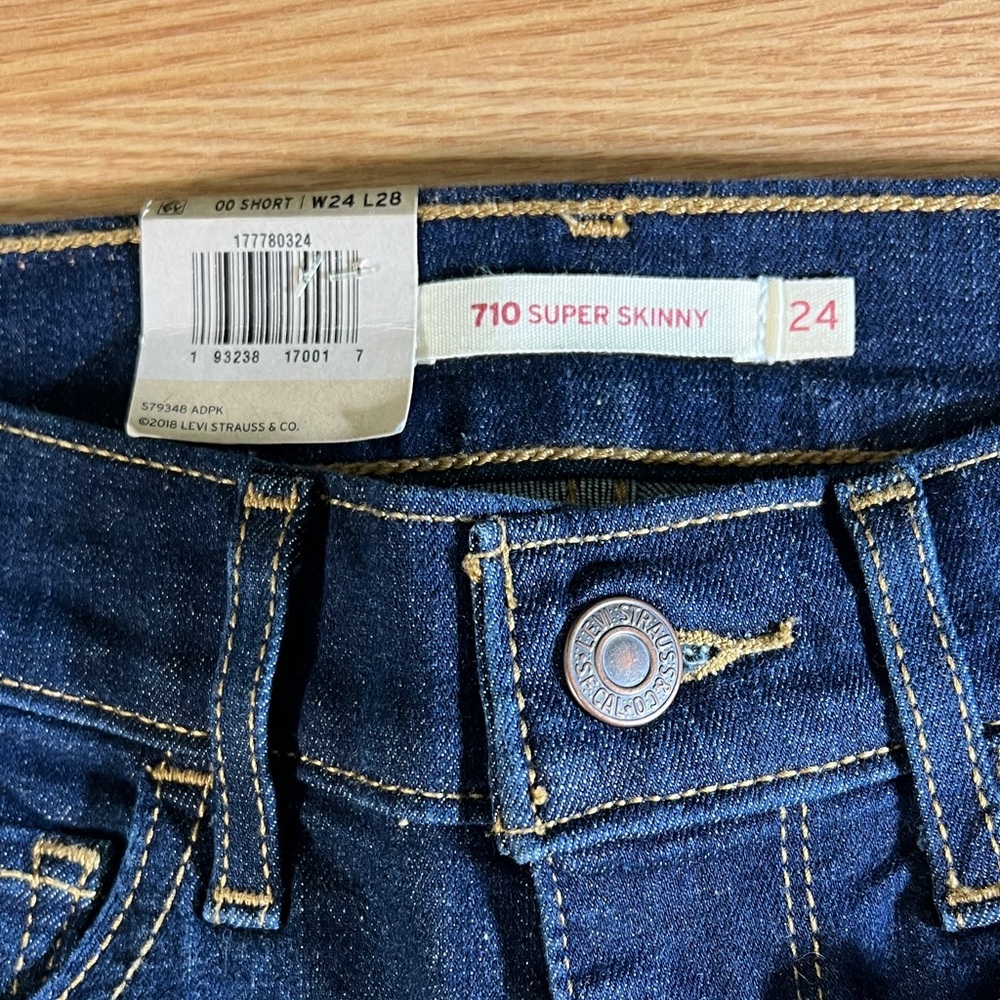 Levi's Super Skinny Jeans 00 Short W24 L28 - Picture 5 of 14
